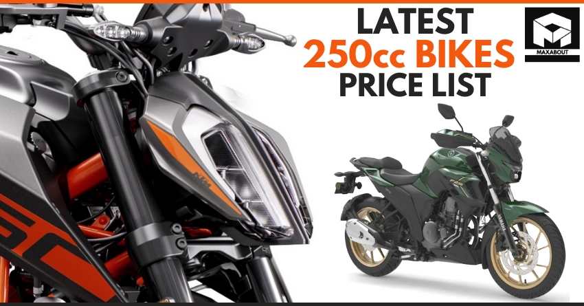 Latest 250cc Bikes Price List in India [UPDATED LIST]