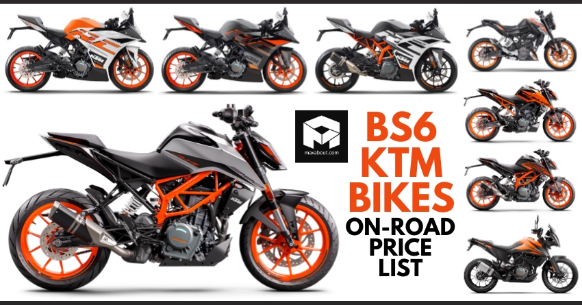BS6 KTM Duke and RC Series Latest On-Road Price List