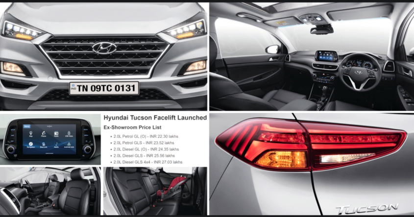 Hyundai Tucson Facelift Launched in India; Full Price List Revealed