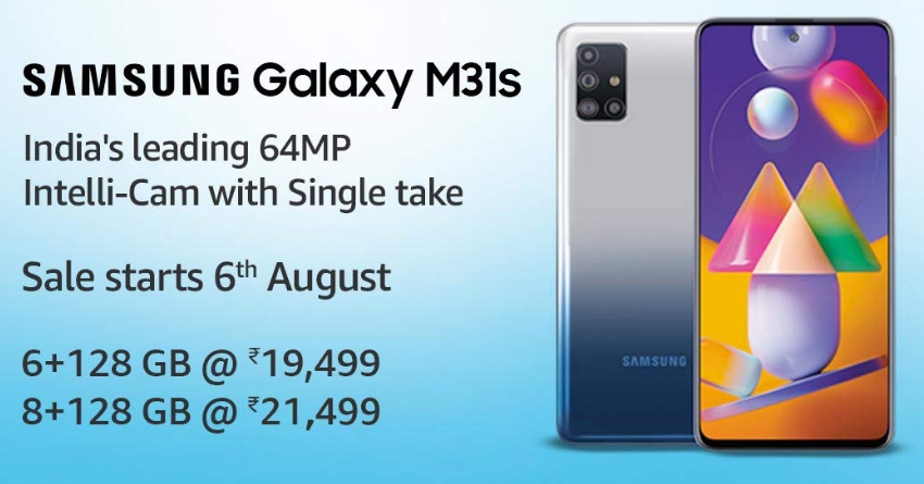 Samsung Galaxy M31s with 64MP Sony Camera Launched @ INR 19,499