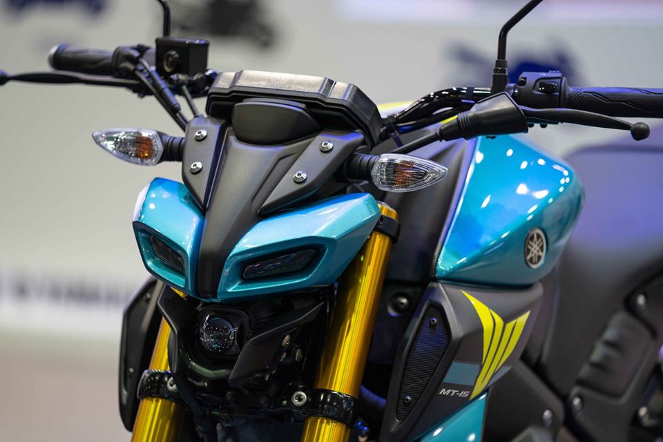 Live Photos of the Yamaha MT-15 'Teal Blue' Limited Edition - back