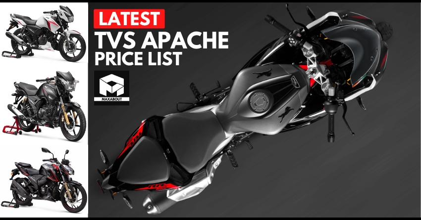 2021 TVS Apache Motorcycles Price List in India [8 Models]