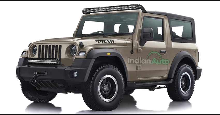 New Mahindra Thar Imagined with Jeep Grille & Off-Road Tyres