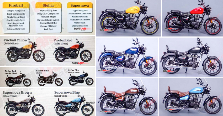 Royal Enfield Meteor Fireball, Stellar, Supernova