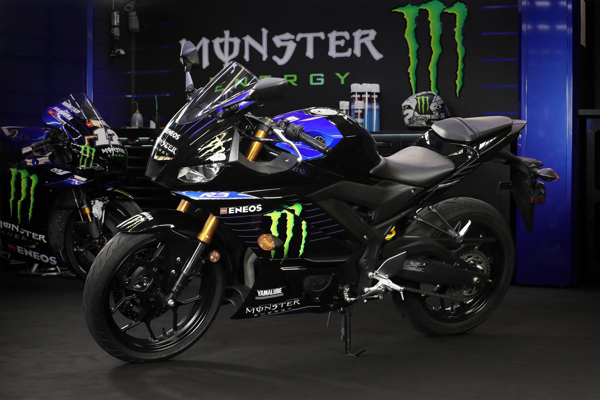 2021 Yamaha R3 Monster Energy Edition Side View