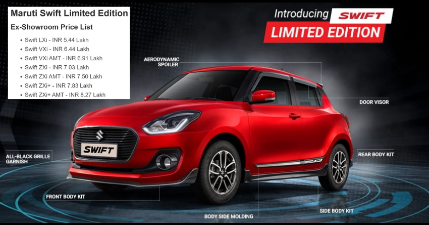 Maruti Suzuki Swift Limited Edition Launched [Full Price List]