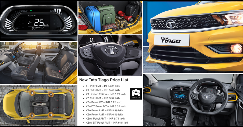 Tata Tiago Standard and Tiago NRG Variant-Wise Price List in India