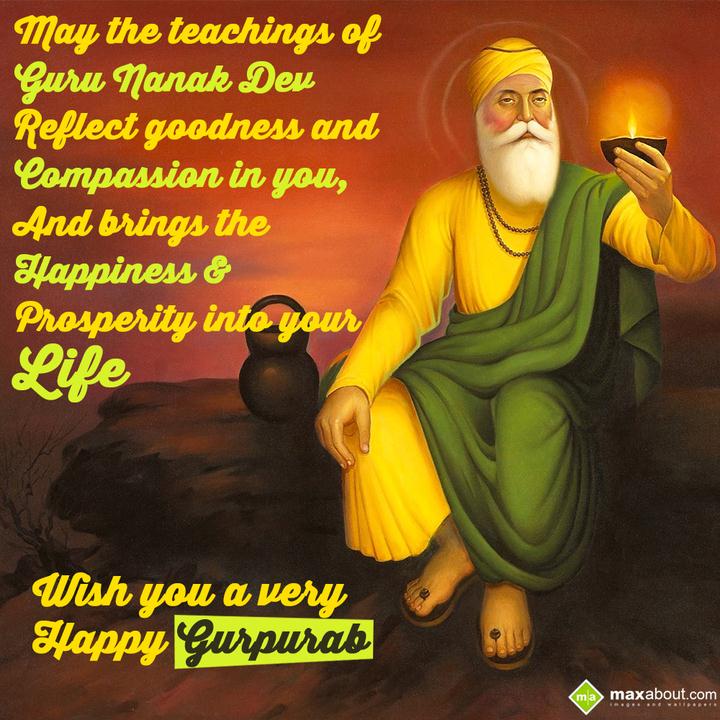 2022 Gurpurab Wishes and Images - Happy Guru Nanak Jayanti 2022 - frame