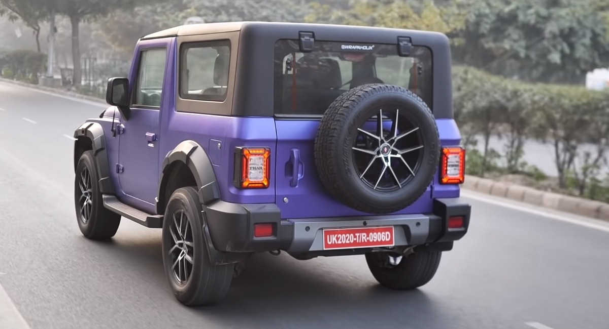 Matte Purple Mahindra Thar SUV Details and Live Photos - bottom