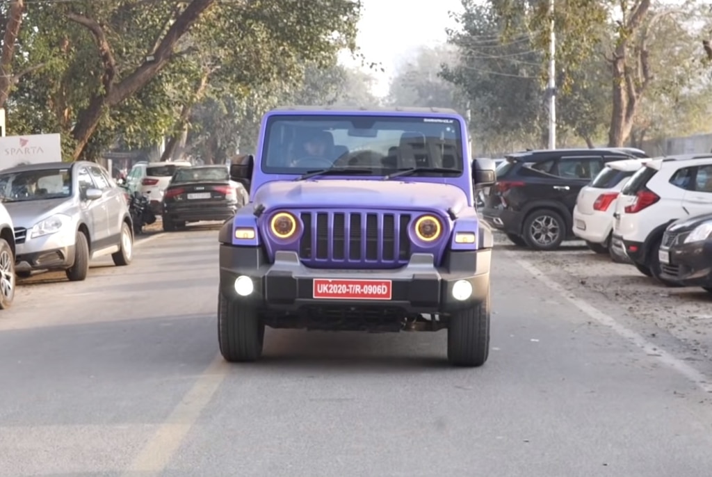 Matte Purple Mahindra Thar SUV Details and Live Photos - midground
