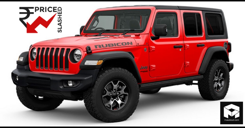 Jeep Wrangler Rubicon Price Dropped by INR 11 Lakh in India