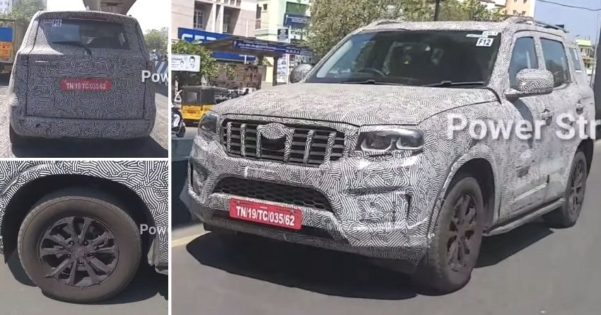 New Mahindra Scorpio Spied with Projector Headlights and 17-inch Alloys