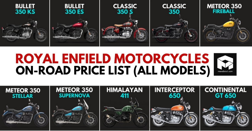 2021 Royal Enfield Motorcycles On-Road Price List in India