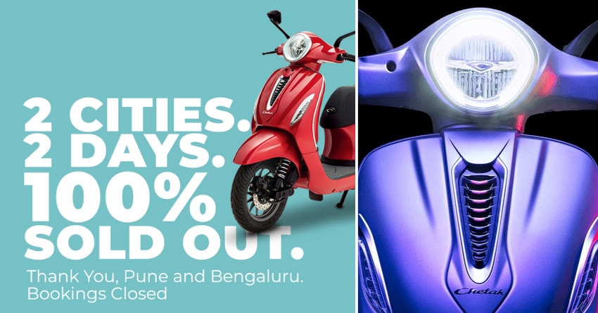 Bajaj Chetak Bookings Closed Again; New Batch Sold Out In 2 Days!