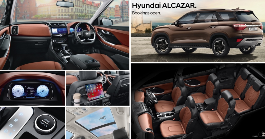 Hyundai Alcazar Bookings Open at INR 25,000; Interiors Officially Revealed