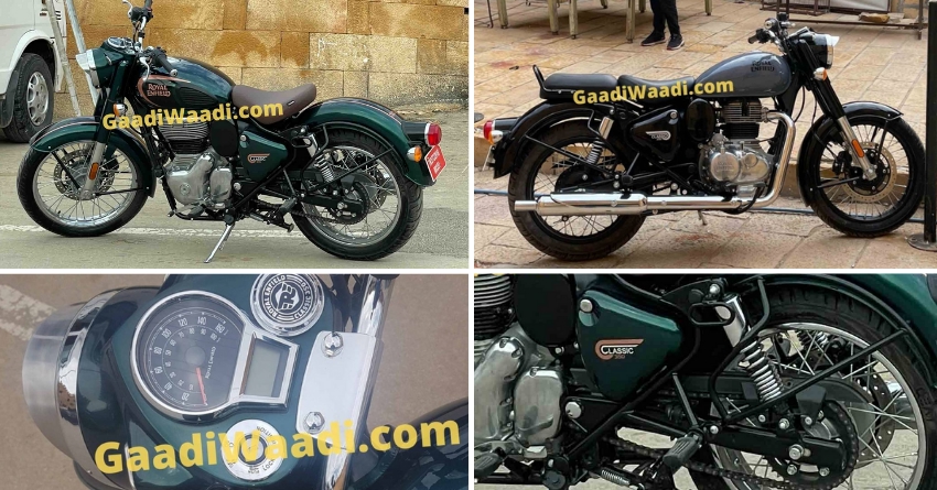 Bottle Green and Army Grey 2022 Royal Enfield Classic 350 Spotted