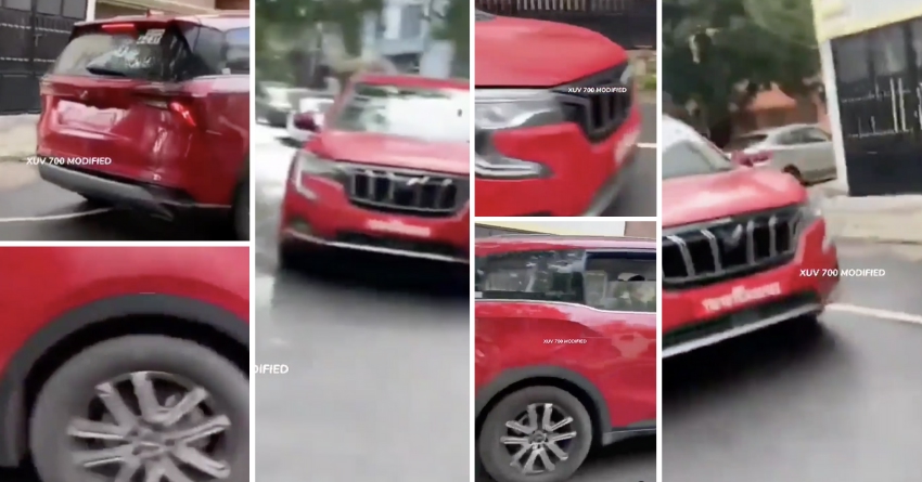Undisguised Mahindra XUV700 Spotted on the Road for the First Time