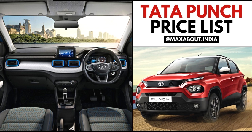 2022 Tata Punch Micro SUV Variant-Wise Price List in India