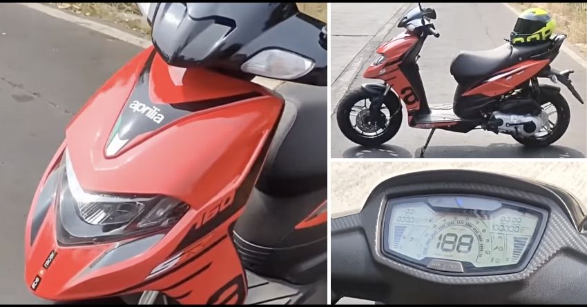 2022 Aprilia SR 160 Spotted; Gets LED Headlight and a Digital Instrument Console