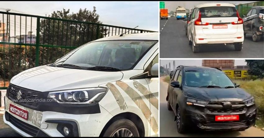 2022 Maruti Ertiga and XL6 Spotted Testing; Launch Expected Next Year