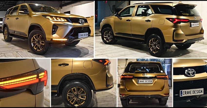 Live Photos - India’s First Gold-Wrapped Toyota Fortuner Legender