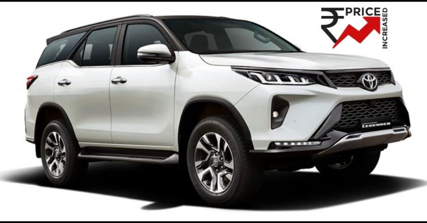 Toyota Fortuner Faces 2022’s First Price Hike; Goes Up To Rs 1.10 Lakh Costlier