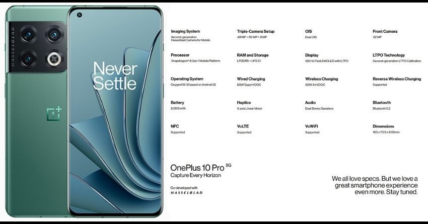 OnePlus 10 Pro technical specifications 
