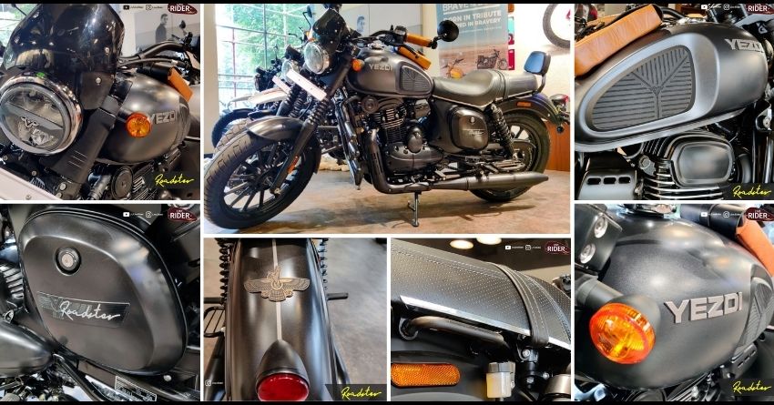 Dark Smoke Grey New Yezdi Roadster Motorcycle - Live Photos