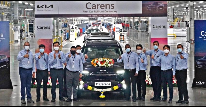 Kia Carens Production Starts, 1st Unit Rolls Out Ahead of Launch