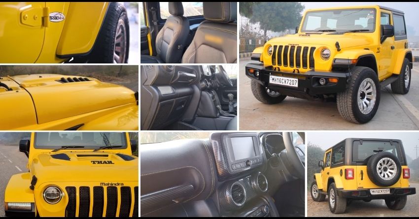 New Mahindra Thar Modified Into A Yellow Jeep Wrangler Rubicon