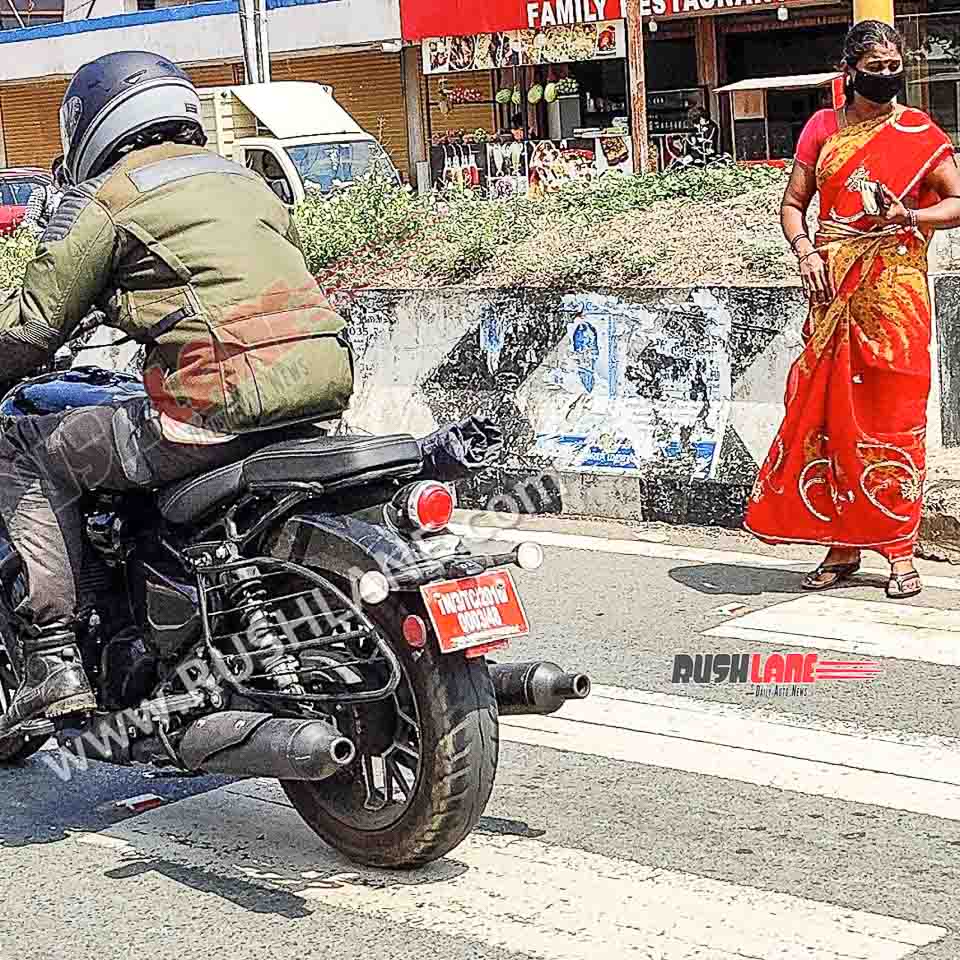 Royal Enfield Rider Spotted Testing New 650cc Bike in India - midground