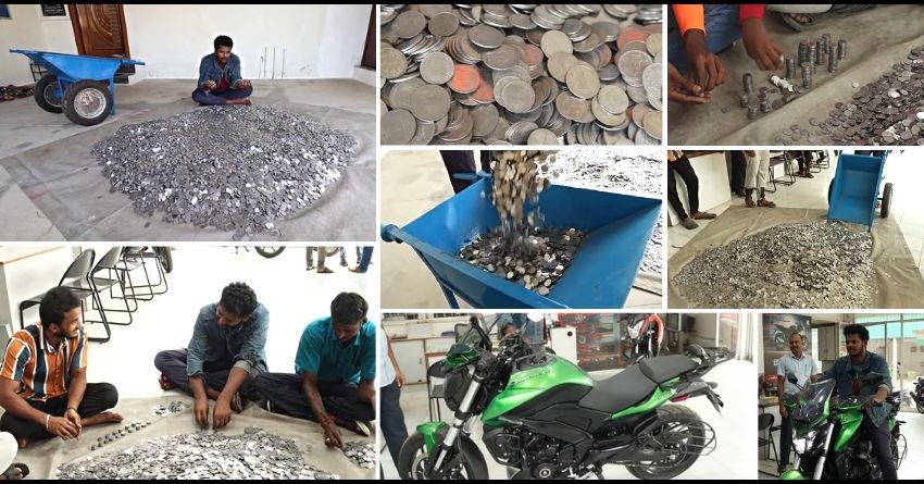 A Tamil Nadu Guy Buys Dream Bike Worth Rs 2.60 Lakh With Coins