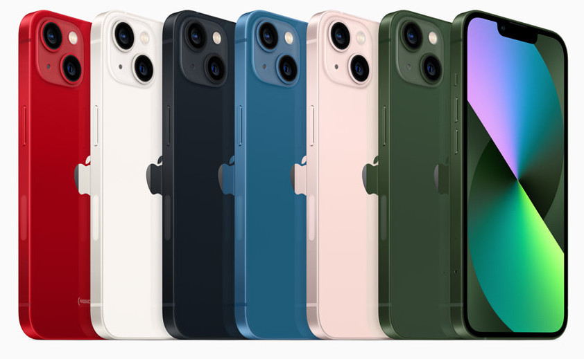 Green Apple iPhone 13 and iPhone 13 Pro Price List in India - close up