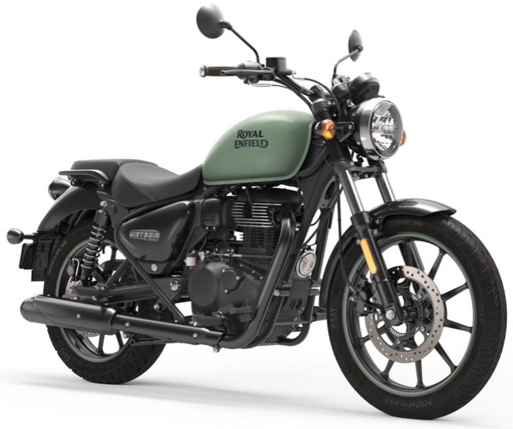 Royal Enfield Meteor 350 Is Now Available In Matt Green, Blue, Red - front