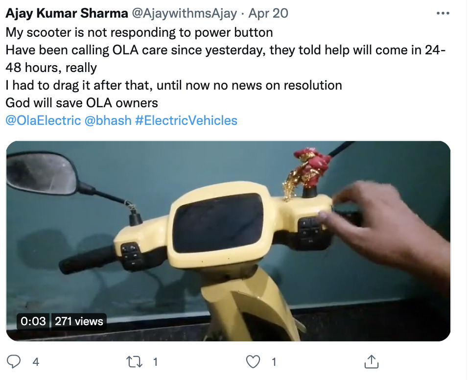 OLA Electric Scooter Problems - Full List of 25 Problems Faced by Owners - back