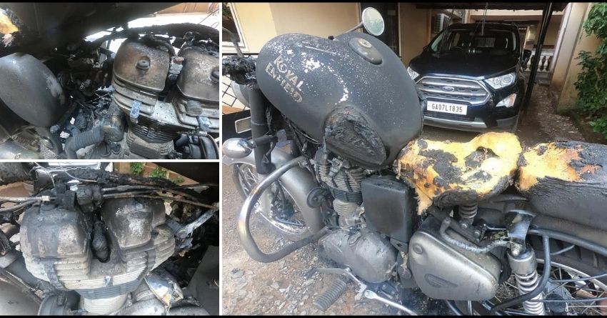 Royal Enfield Classic 350 Fire Incident - More Photos and Details