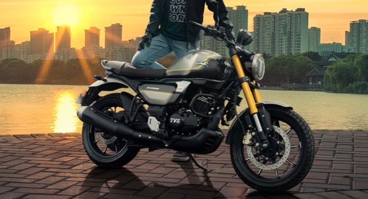 The Upcoming TVS Ronin Scrambler Is Likely A 225cc Bike - front