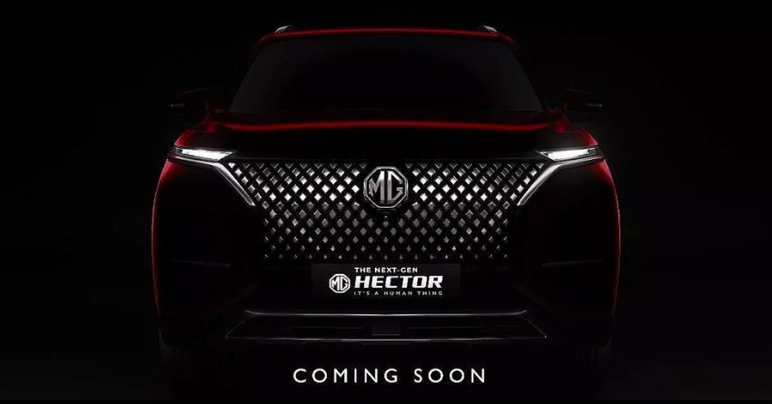 MG Hector SUV Updated Design Revealed In Teaser Video