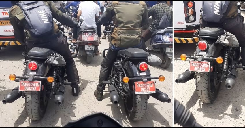 Upcoming Royal Enfield 650cc Cruiser Spotted Stuck in Traffic