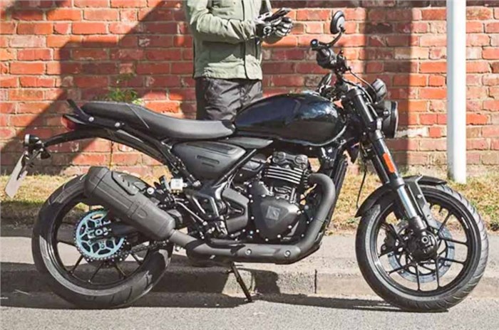 Bajaj-Triumph Motorcycle Spotted Again; Royal Enfield Rival - frame