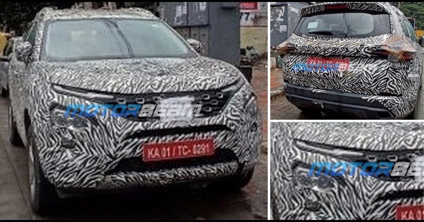 2023 Tata Safari SUV Captured While Testing For The First Time