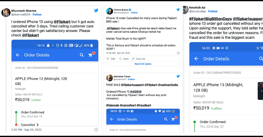 flipkart iphone 13 order cancelled