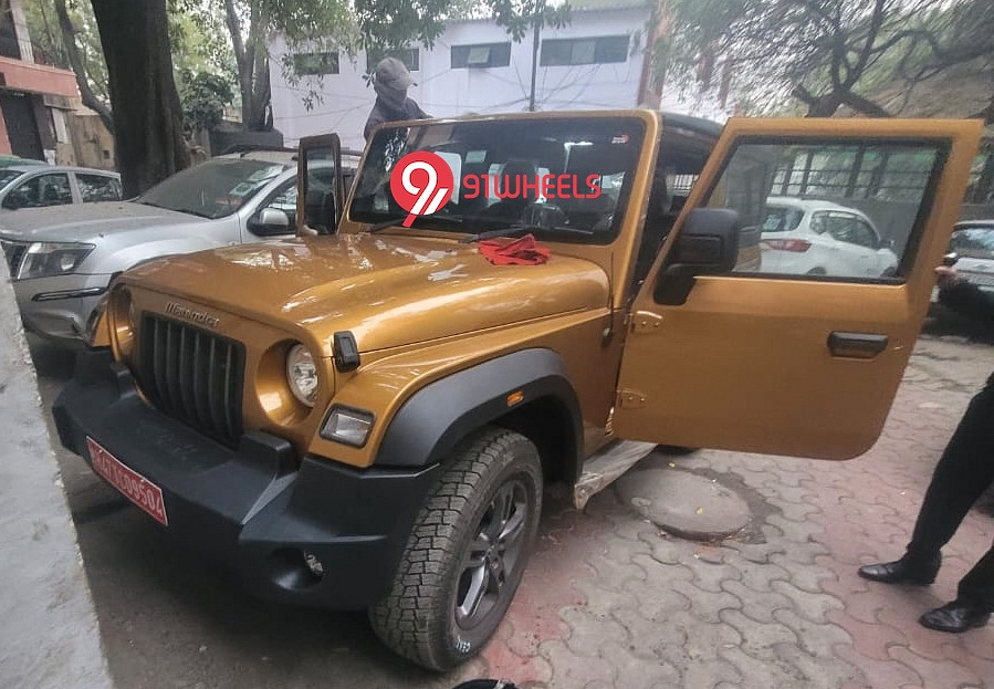 New Mahindra Thar Blazing Bronze Colour Leaked - Live Photos - frame