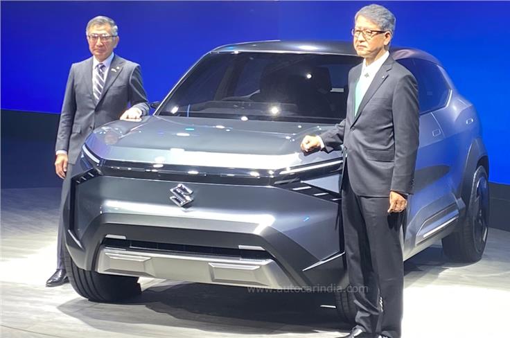 Maruti Suzuki eVX Electric SUV Unveiled At Auto Expo 2023 - foreground