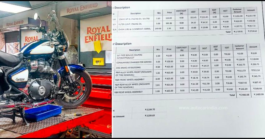 Royal Enfield Super Meteor 650 1st Service Cost Details and Charges