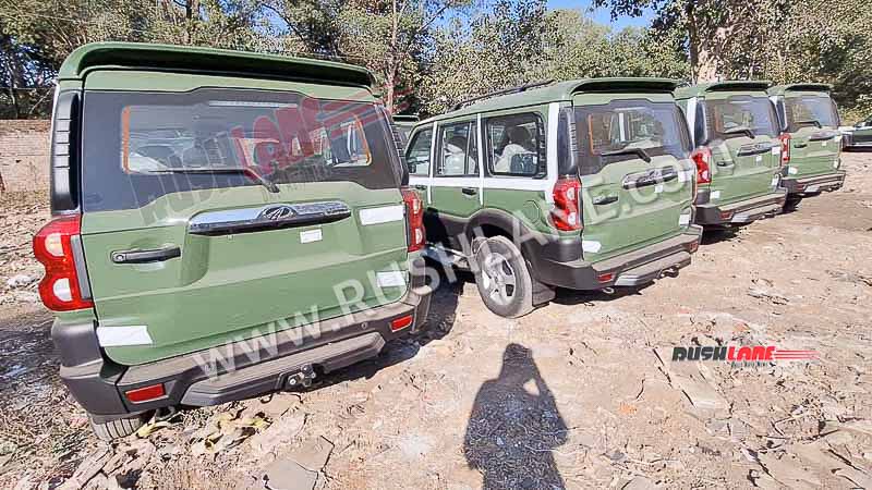 Mahindra Scorpio 4x4 Green Colour Army Model Spotted - Live Photos - top