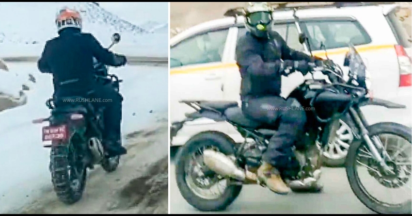 Royal Enfield Himalayan 450 Spotted With Snow Chain - Report