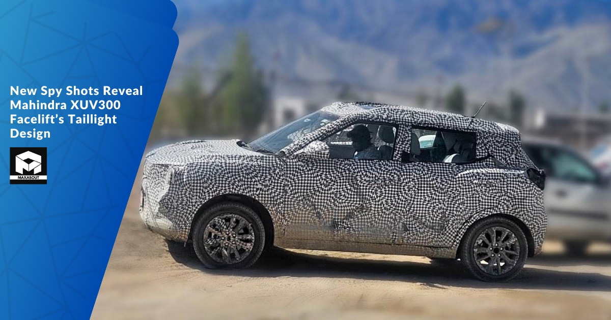 New Spy Shots Reveal Mahindra XUV300 Facelift’s Taillight Design ...