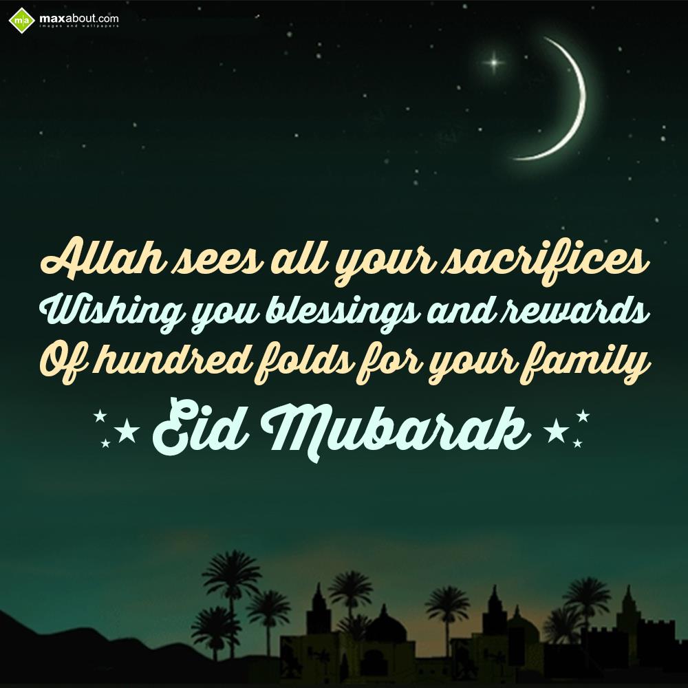 allah sees all your sacifice eid - 2022 Eid Wishes, HD Images, Greetings & Messages [UPDATED] allah sees all your sacifice eid