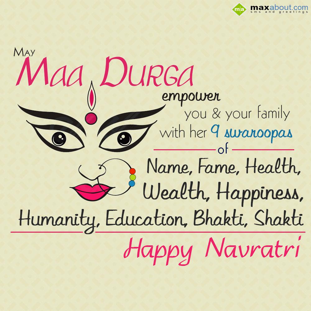 may maa durga enpower navratri - 2022 Navratri Wishes, HD Images, Greetings and Messages may maa durga enpower navratri